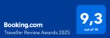 Booking.com Traveler Review Award 2025 - 9,3 out of 10